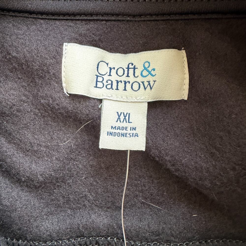 Croft & Barrow 1/4 Zip Pullover Mens 2XL XXL Fleece Performance Mock Neck - Picture 3 of 14